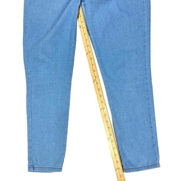 Quarry Core Skinny Ankle Jeans Women 12 Blue Light Wash Push-Up Hi Waisted Chic - Picture 13 of 16